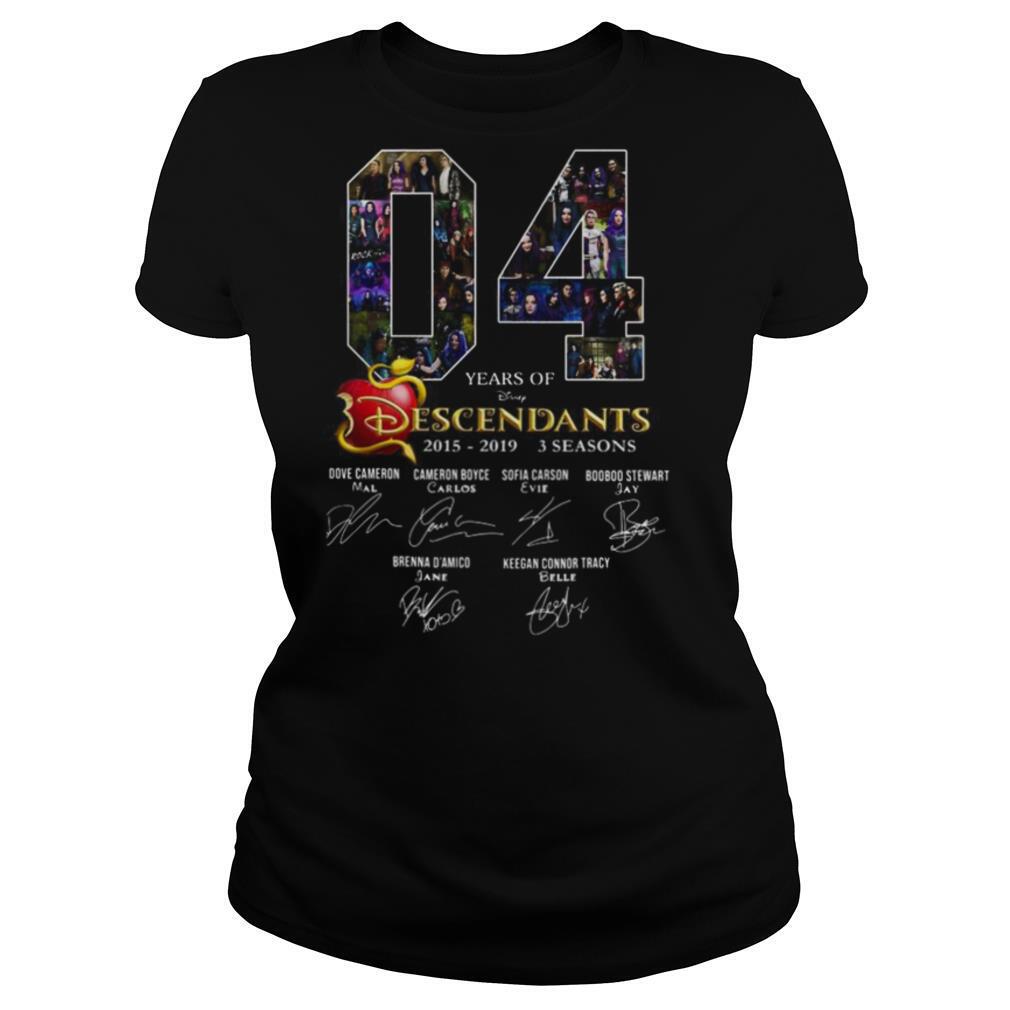 04 years of Descendants 2015 2019 3 seasons signature shirt