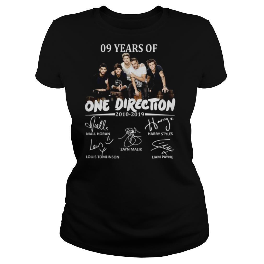 09 Years Of One Direction 2010 2019 Signatures shirt