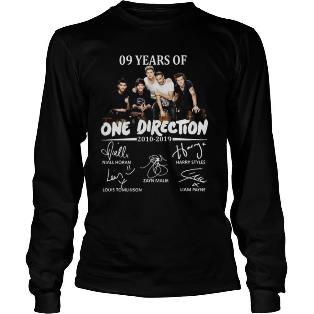 09 Years Of One Direction 2010 2019 Signatures shirt