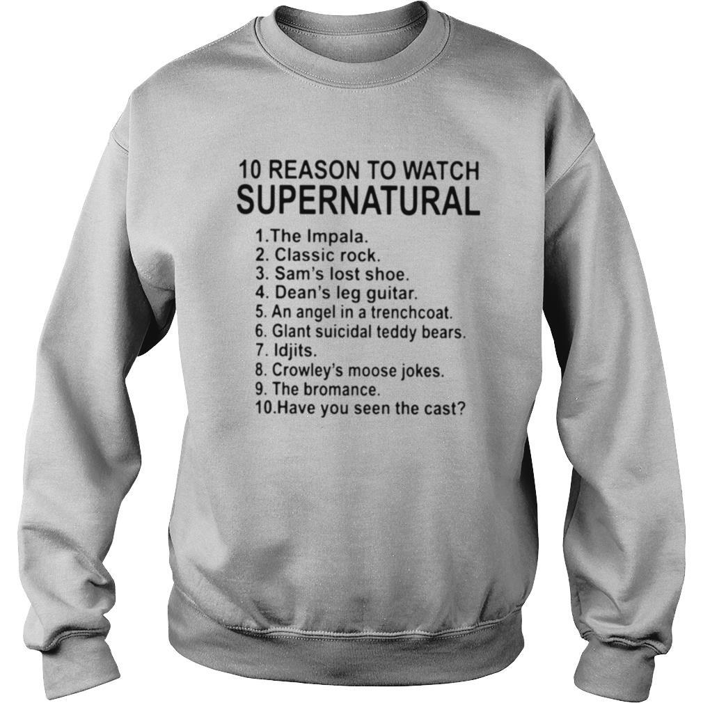 10 Reason To Watch Supernatural shirt