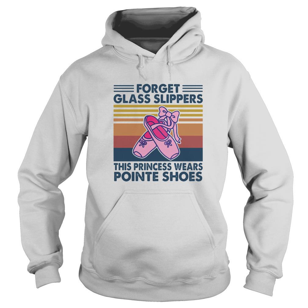 Ballet forget glass slippers this princess wears pointe shoes vintage retro shirt