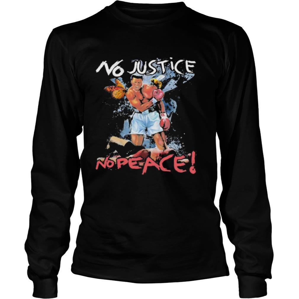 Black leather boxing no justice no peace butterfly bee shirt