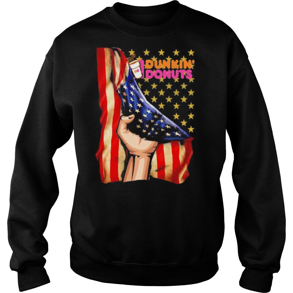 Dunkin donuts american flag independence day shirt