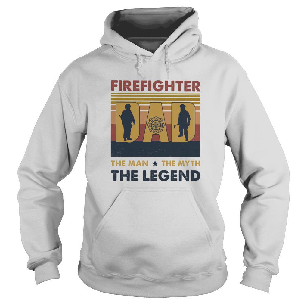 Firefighter dad the man the myth the legend happy father’s day vintage retro shirt