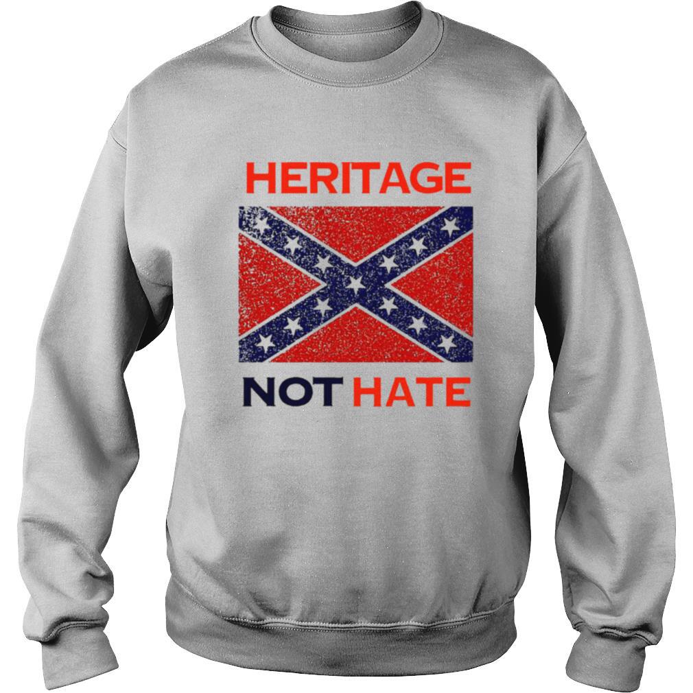 Heritage Not Hate Confederate Flag White shirt
