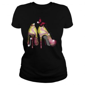 High heels butterfly st. louis cardinals diamond shirt