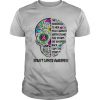 Hippie skull they whispered to her you cannot withstand the storm she whispered back i am the storm breast cancer awareness shirt