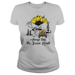 Jeep Sunflower Alway Take The Scenic Route shirt