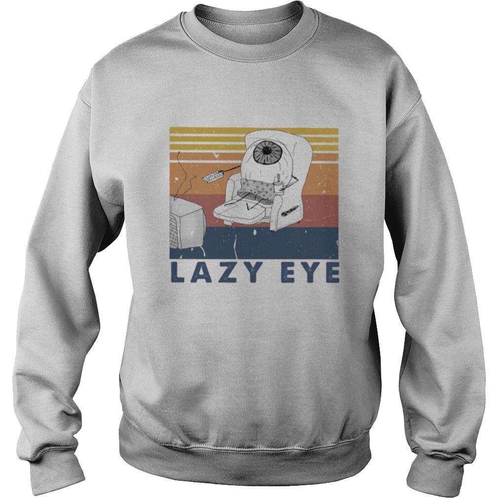 Lazy eye watching tv vintage retro shirt
