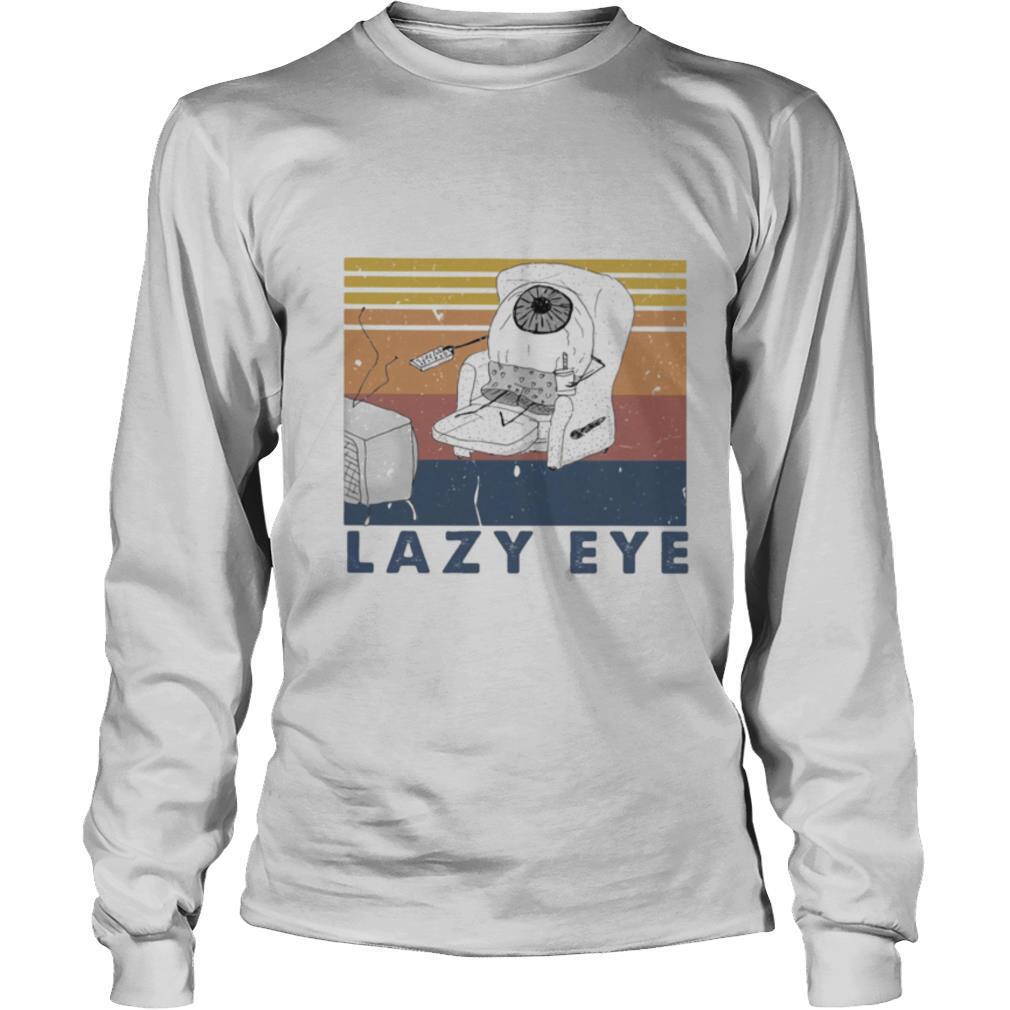 Lazy eye watching tv vintage retro shirt