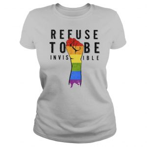 Lgbt refuse to be invisible fist shirt