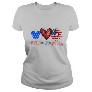 Mickey mouse love america independence day sunflower shirt