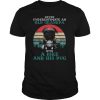 Never underestimate an old grandpa with a bike and his pug American flag vintage retro shirt