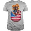 Pomeranian waist pack american flag independence day shirt