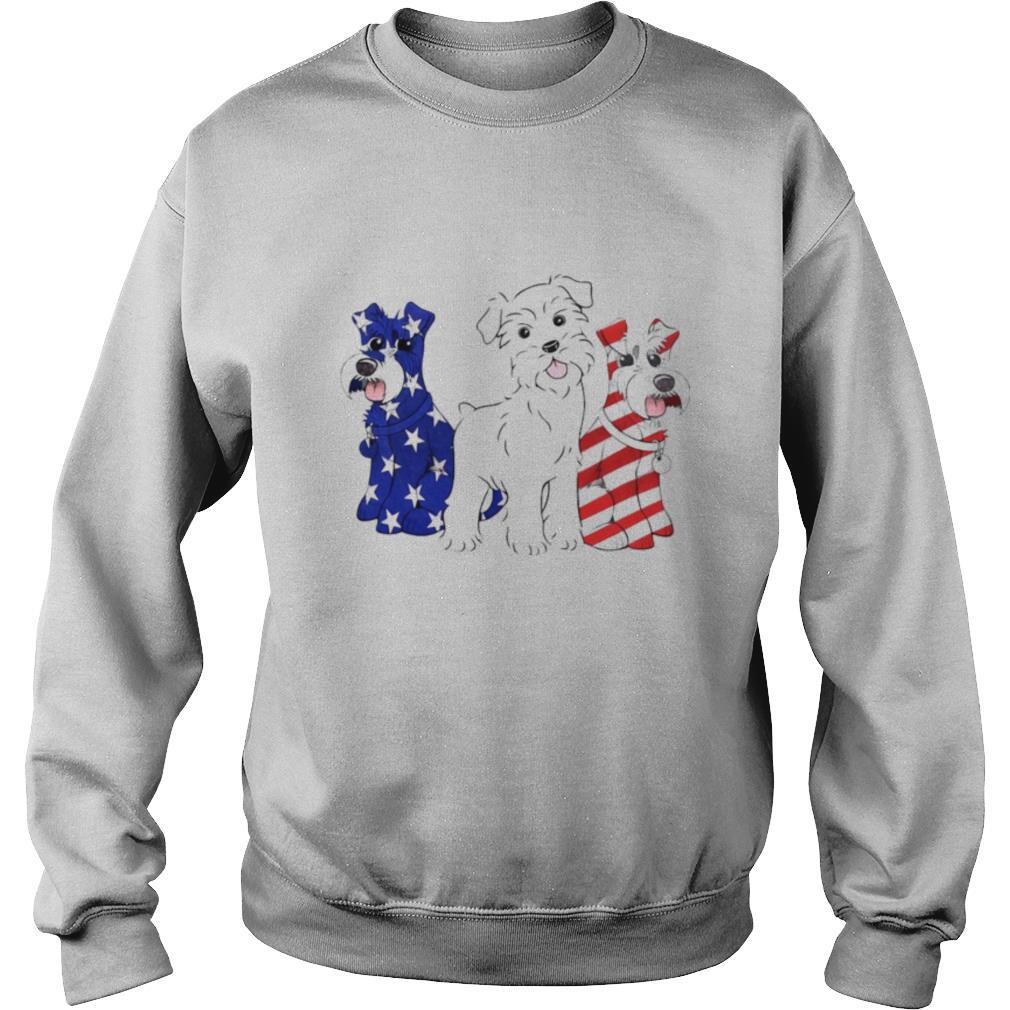 Schnauzer Puppy Patriot Happy Independence Day shirt