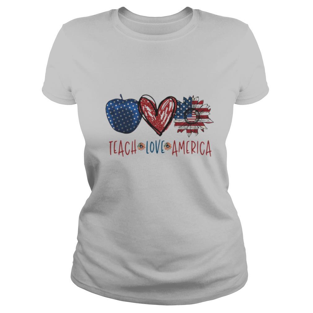 Teach Love America flag shirt