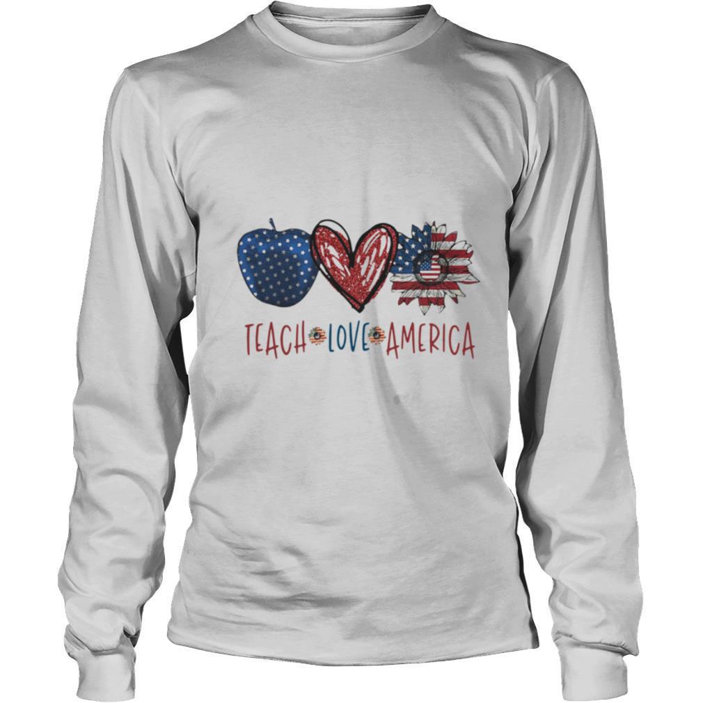 Teach Love America flag shirt