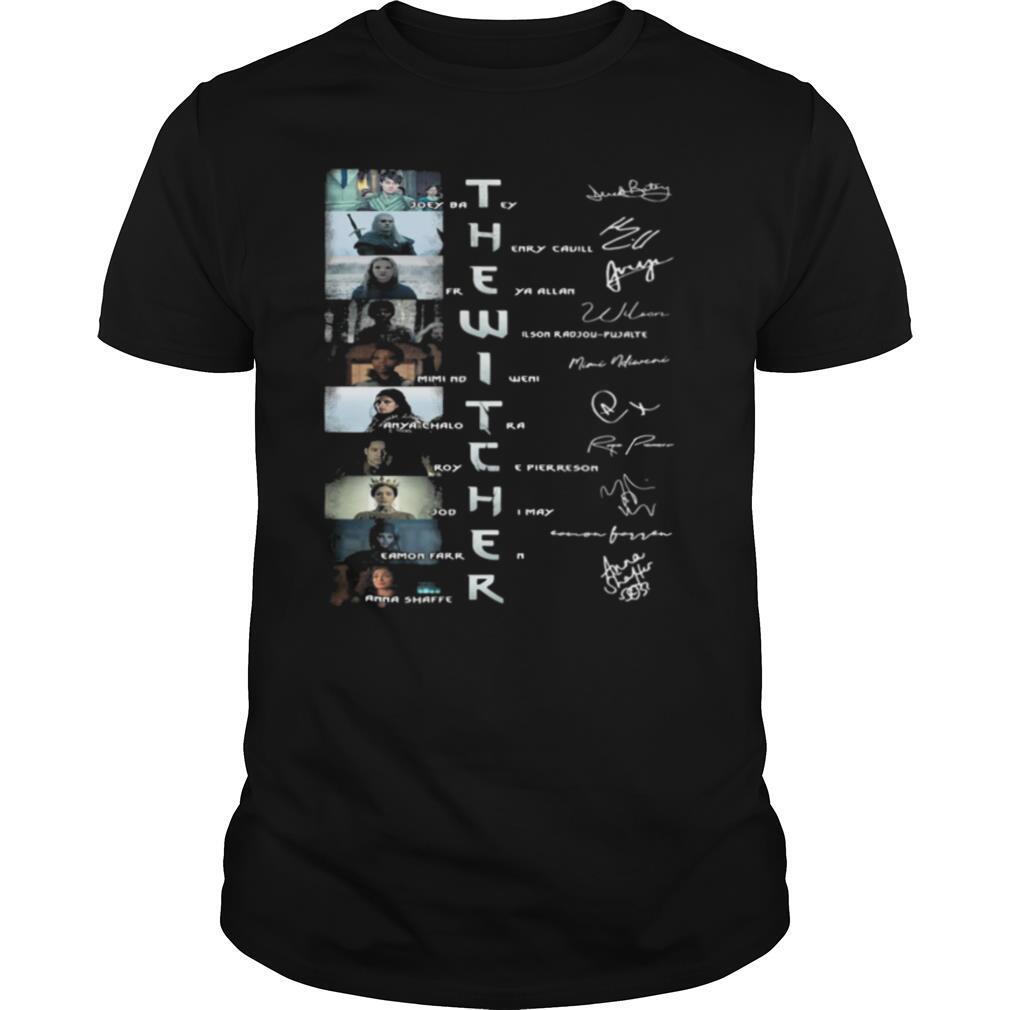The witcher movie characters signatures shirt