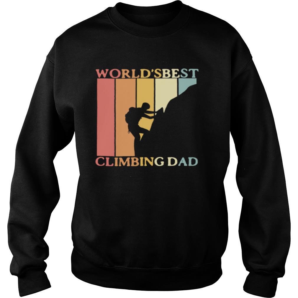 World’s best climbing dad happy father’s day vintage retro shirt