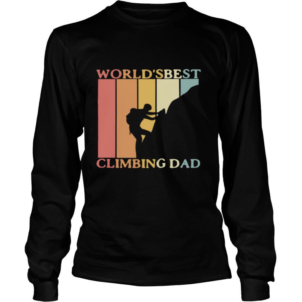 World’s best climbing dad happy father’s day vintage retro shirt