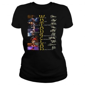 Wu tang clan band members signatures shirt