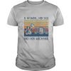 A woman her paw dog and her mechanic vintage retro shirt