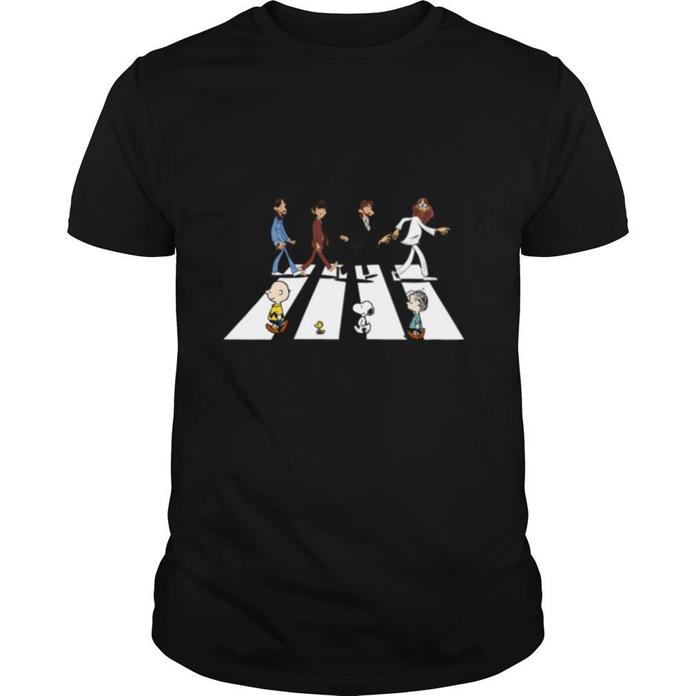 Abbey Road The Beatles And Peanuts Crosswalk shirt