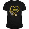 Dollar General nurse stethoscope love heartbeat shirt