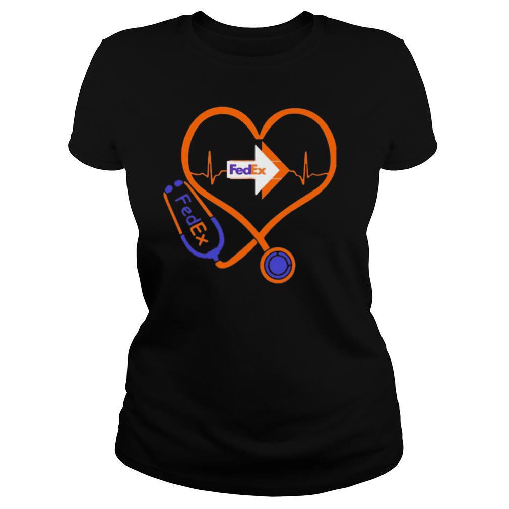 Fed Ex nurse stethoscope love heartbeat shirt