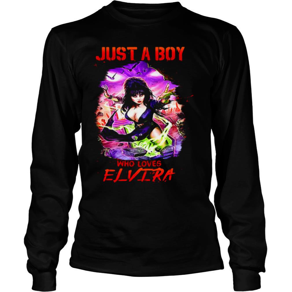 Halloween just a boy who loves elvira shirt