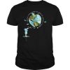 I bellieve I could change the world so I became a teacher girl Butterfly book apple Earth shirt