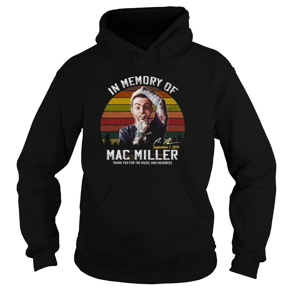 In memory of mac miller thank you for the music and memories signature vintage retro shirt