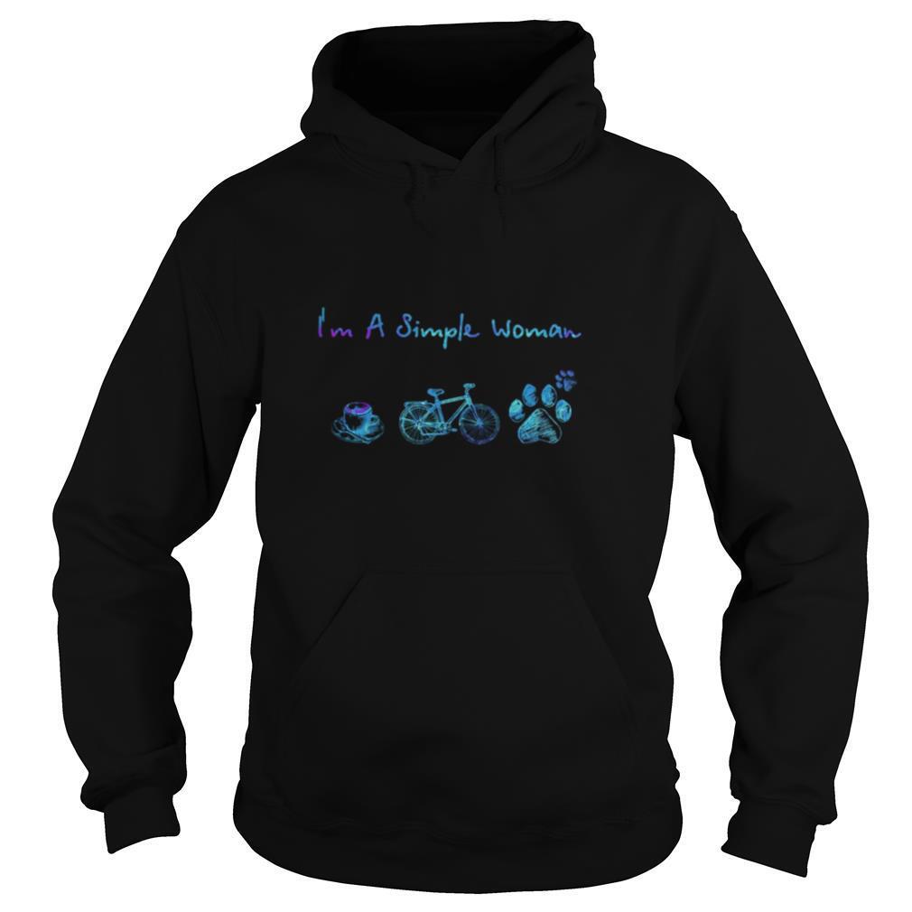 I’m a simple woman coffee bicycle paws shirt