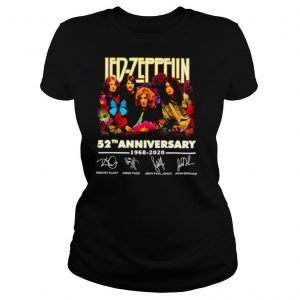 Led zeppelin 52nd anniversary 1968 2020 thank you for the memories signatures flower shirt