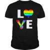 Lgbt rainbow love heart shirt