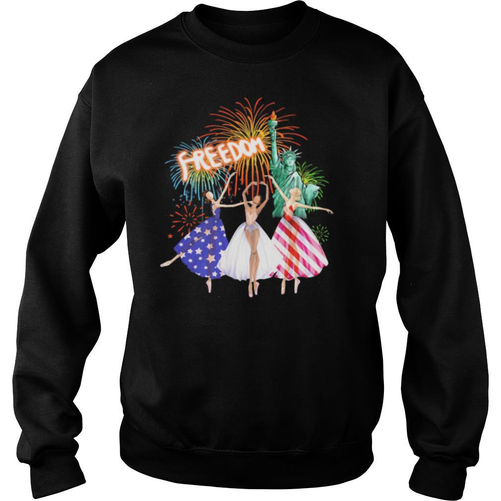 Liberties Freedom Ballet American Flag Independence Day Girls shirt