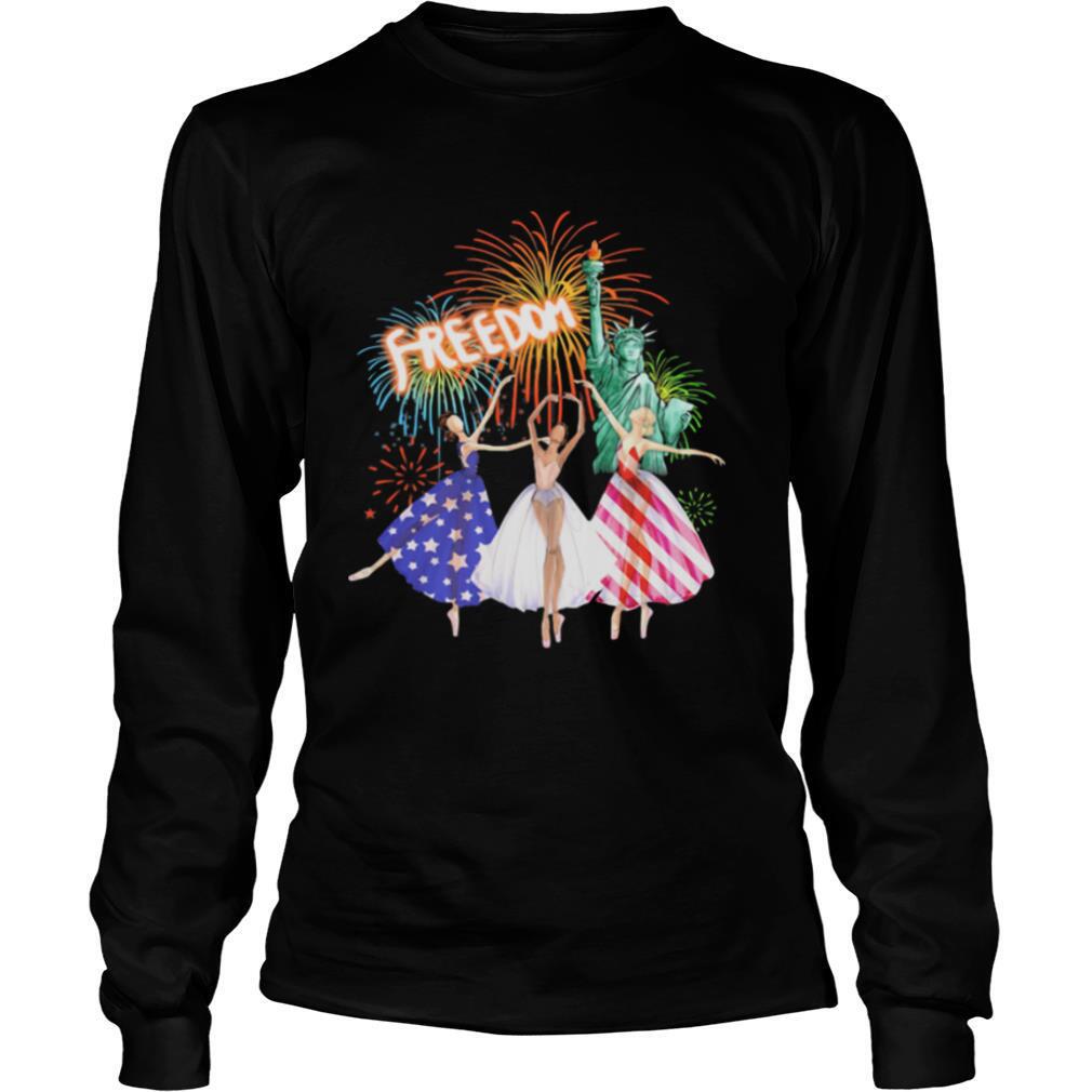 Liberties Freedom Ballet American Flag Independence Day Girls shirt