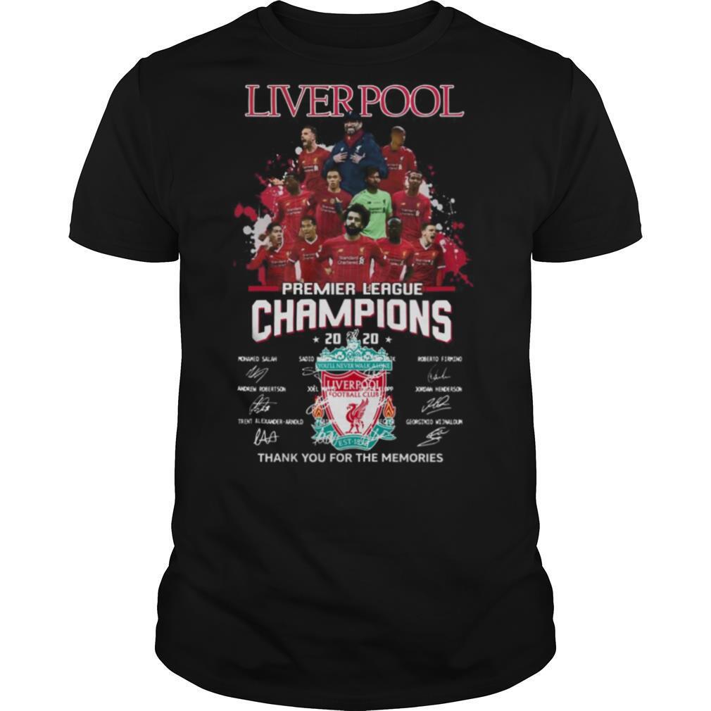 Liverpool Fc Premier League Champions 2020 Signature shirt