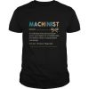 Machinist Noun An Individual Who Does Precision Guess Work Based On Unreliable Data Provided By Those Of Questionable Knowledge shirt