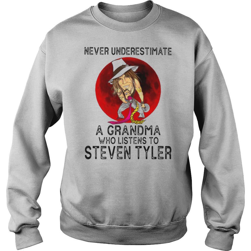 Never Underestimate A Grandma Who Listens To Steven Tyler shirt