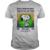 Never underestimate an old lady who loves snoopy vintage retro shirt