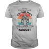 Never underestimate an old man with a moto cycle who was born in august vintage retro shirt