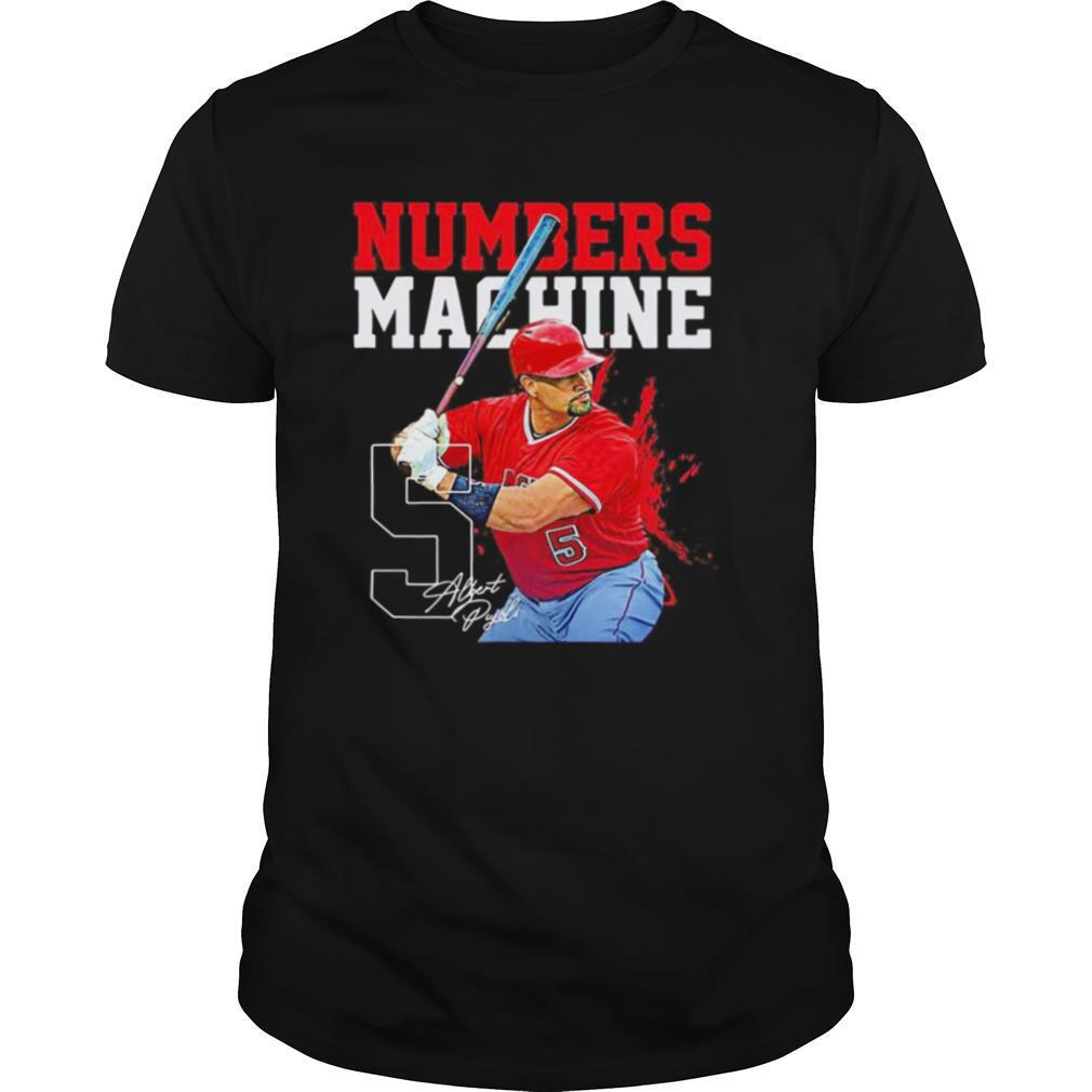 Numbers machine 5 albert pyles baseball team signature shirt