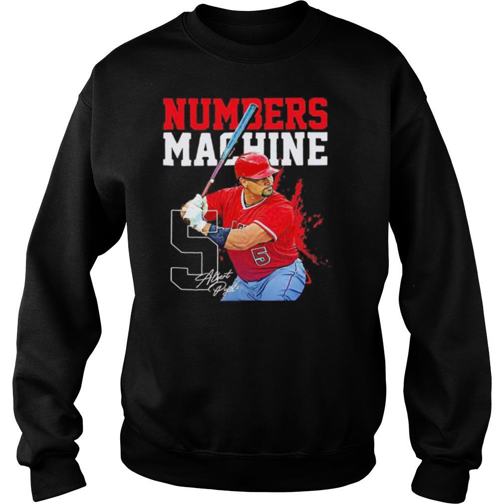Numbers machine 5 albert pyles baseball team signature shirt