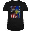 Oregon american flag cross happy independence day shirt