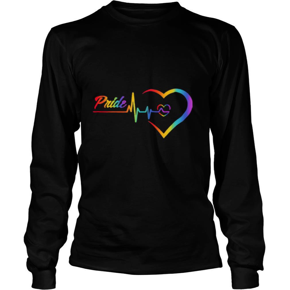 Rainbow Heartbeat Pride Love LGBT shirt