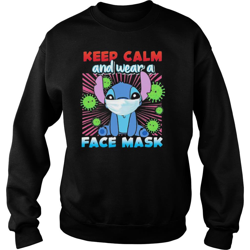 Stitch keep calm and wear a face mask covid 19 shirt