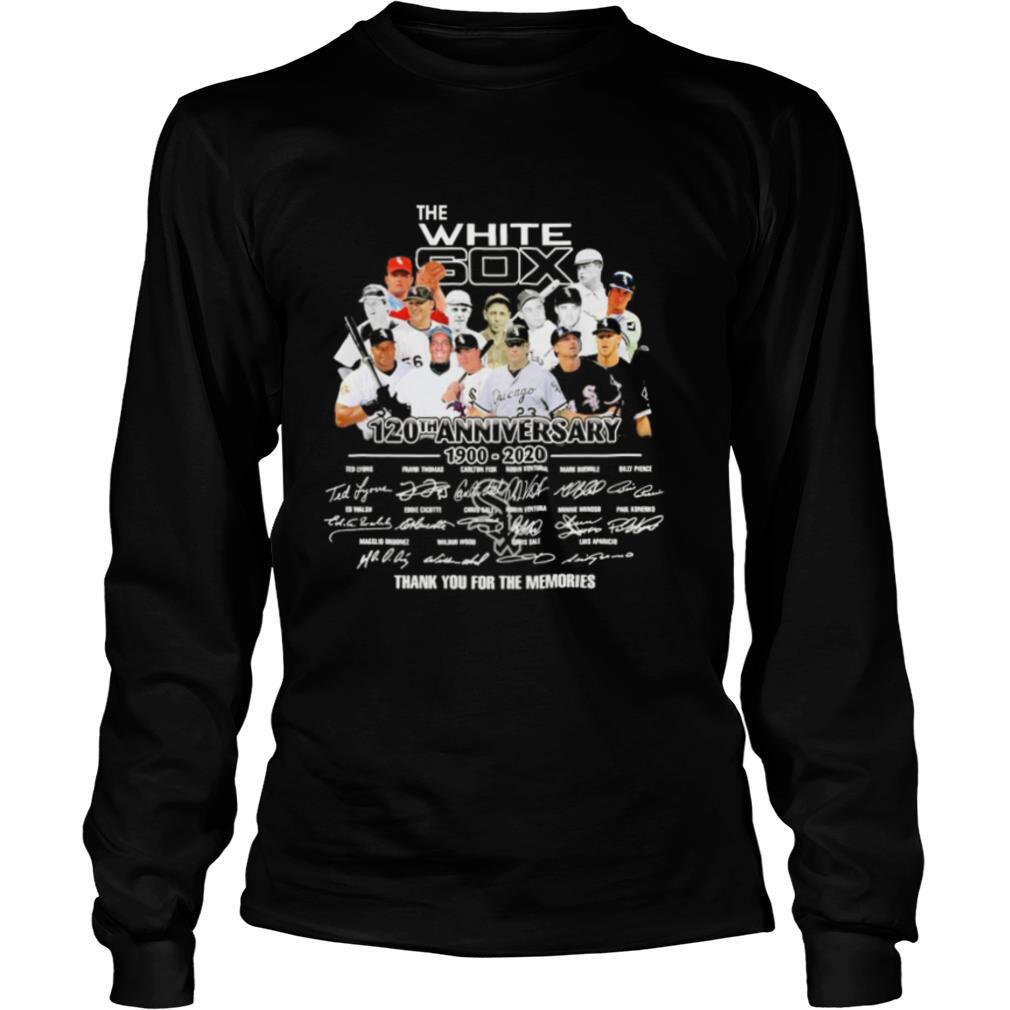 The chicago white sox 120th anniversary 1900 2020 thank you for the memories signatures shirt