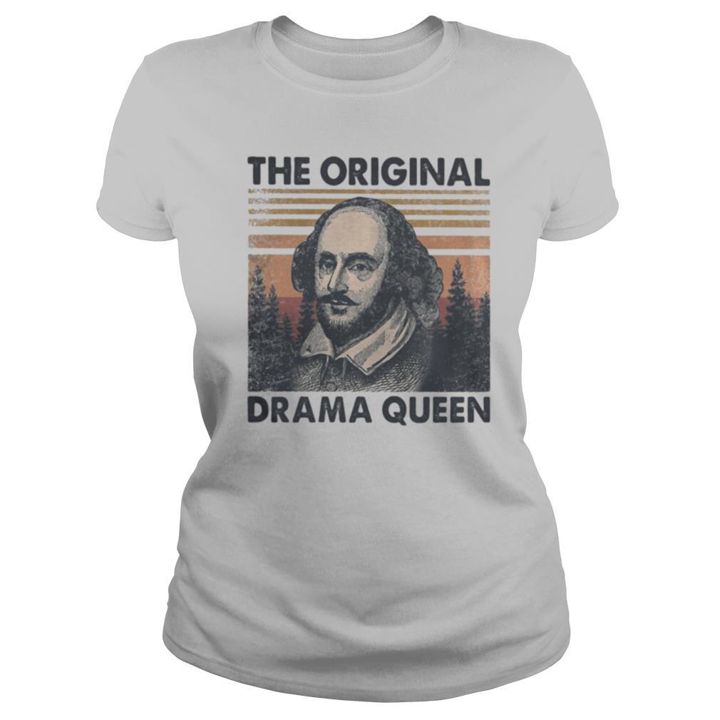William shakespeare the original drama queen vintage retro shirt