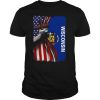 Wisconsin american flag cross happy independence day shirt